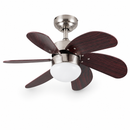 Abanico De Techo  32" 1Xe27-40W ( No Incluido) 6 velocidades Con Control Remoto 110-240V.