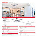 ABANICO DE TECHO FULTON 52" DECORATIVO SATIN NICKEL CON LUZ LED 15W CONTROL REMOTO