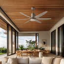 Abanico De Techo Luxia 66" Con Luz  Led 20W Cct:30k,40k,65k Dimeable 6 Velocidades Control Remoto 110-240V.