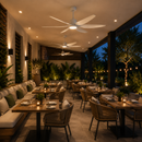 Abanico De Techo Luxia 66" Con Luz  Led 20W Cct:30k,40k,65k Dimeable 6 Velocidades Control Remoto 110-240V.