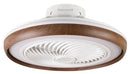 ABANICO DE TECHO UFO 19” DECORATIVO BLANCO NOGAL CON LUZ LED 40W CONTROL REMOTO
