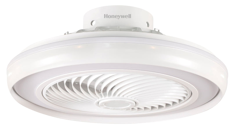 ABANICO DE TECHO MODELO UFO, DECORATIVO 19”,  LED 40W, AJUSTE DE TONALIDAD DE LUZ CCT: 3000K- 4000K- 6000K, IP20, ACABADO BLANCO, 100-240V 50-60HZ.
