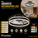 Abanico De Techo Austin 16¨Con Luz Led 25W Cct:30k,40k,60k Dimeable 6 Velocidades Control Remoto.