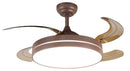 Abanico de techo birney 42" retractil Acabado cafe.