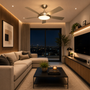 Abanico De Techo Carney 52" Con Luz Led 32W Cct: 30k,40k,60k Dimeable 6 Velociodades Control Remoto 110-240V.
