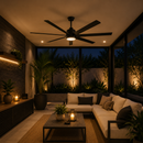 Abanico De Techo De 70” Con Luz Led 18W 2000Lm CCT 30K 40K 60K Dimeable 6 velocidade Con Control Remoto 110-240V.