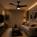 Abanico De Techo Oxford 52" Con Luz  Led 20W Cct:30k,40,60k Dimeable 6 Velocidades Control Remoto 110-240V.