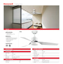 ABANICO DE TECHO ANNISTON 52" BLANCO MATTE CON LUZ LED 20W CONTROL REMOTO