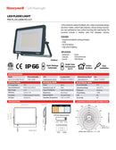 REFLECTOR LED  CONMUTABLE 70W-100W, EMITE 100LM/W, INTERRUPTOR  PARA AJUSTE DE TONALIDAD DE LUZ CCT 30K,40,60K, CRI80, ACABADO NEGRO.