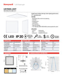 LÁMPARA DE TECHO LED 2X2 BACKLIT 40W INTERRUPTOR PARA ELEGIR TONALIDAD DE LUZ CCT 30K (EMITE 4100LM) 40K (EMITE 4700LM), 60K (EMITE 4500LM). 100-277V 50-60HZ , MARCA HONEYWELL.