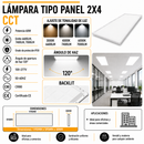Lámpara De Techo Panel Led 2X4 Backlit 60W Interruptor Para Elegir Tonalidad De Luz Cct 30K(Emite 6600Lm),40K(Emite 7400Lm) 60K(Emite 7000Lm) 100-277V, 50-60Hz, Marca Honeywell.