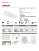 LÁMPARA DE TECHO PANEL LED 2X4 BACKLIT 60W INTERRUPTOR PARA ELEGIR TONALIDAD DE LUZ CCT 30K(EMITE 6600LM),40K(EMITE 7400LM) 60K(EMITE 7000LM) 100-277V, 50-60HZ, MARCA HONEYWELL.