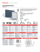 REFLECTOR SOLAR LED 25W, EMITE 162LM/W, TONALIDAD 3000K, PANEL 8W, 6V, GRADO DE PROTECCION IP65.