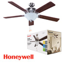 ABANICO DE TECHO CALERA 52" DECORATIVO SATIN NICKEL 2 X E27-50W (NO INCLUIDO) CADENA DE TIRO