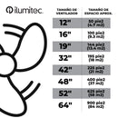 ABANICO DE TECHO  DECORATIVO 12¨CON ILUMINACION 4XE27 -40W, 110-240V, 50-60HZ, GRADO DE PROTECCION IP20.