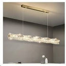 Lámpara colgante cristal K9 colgante con luz led 40W acabado golden.