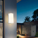 LÁMPARA DE PARED EXTERIOR DECORATIVA LED 10W, EMITE 800LM, 100-240V, 50-60HZ, GRADO DE PROTECCION IP65, ACABADO BLANCO.