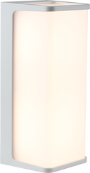 LÁMPARA DE PARED EXTERIOR DECORATIVA LED 10W, EMITE 800LM, 100-240V, 50-60HZ, GRADO DE PROTECCION IP65, ACABADO BLANCO.