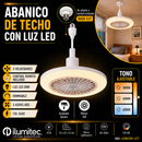 Abanico De Techo Led 20W Cct: 30k,40k,60k 3 Velocidades Control Remoto 110-240V.
