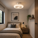 Abanico De Techo Led 20W Cct: 30k,40k,60k 3 Velocidades Control Remoto 110-240V.