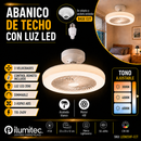 Abanico De Techo Led 20W Cct: 30k,40k,60k 3 Velocidades Control Remoto 110-240V.