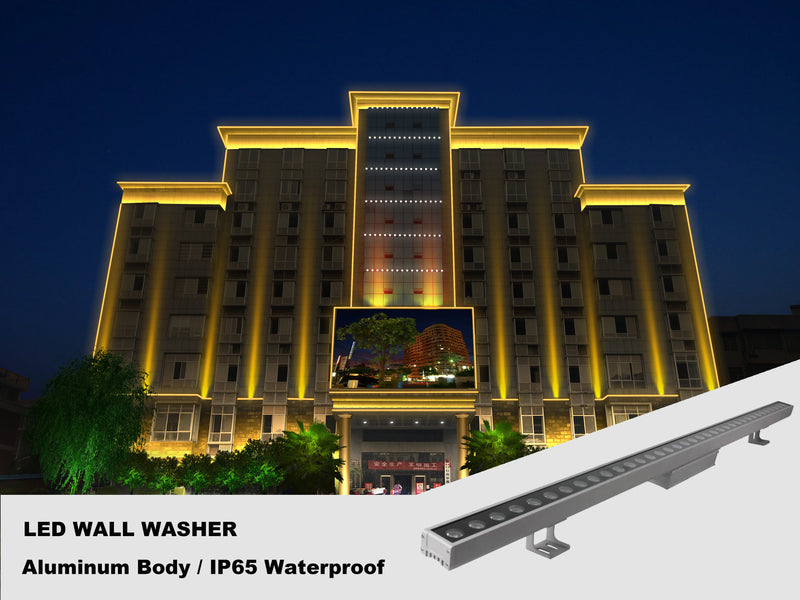 REFLECTOR LINEAL WALL WASHER 36W, 4000LM,  INTERRUPTOR CCT 3000K,4500K,6000K,  IP67, 110-277V, 50-60HZ, ANGULO DE APERTURA 30º , ACABADO GRIS.