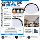 Lámpara De Techo Led Empotrada Led 20W Cct: 30k,40k,60k Acabado White Mate/Die Cast Aluminium Pc.