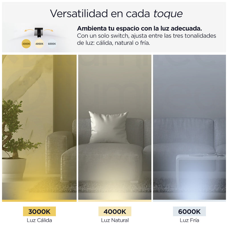 LÁMPARA DE TECHO COLGANTE DECORATIVA LED 75W,4500LM INTERRUPTOR CCT 30K,40K,60K, 110-240V 50-60HZ, IP20,ACABADO BLANCO METAL + ACRILICO.
