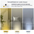 LÁMPARA COLGANTE LED 48W CCT: 30K, 40K, 60K, 4800LM, 90-305V.