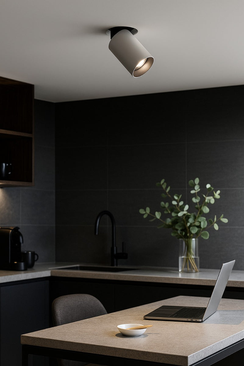 LÁMPARA DE TECHO SPOT WH. LED DIMMABLE 12W , TONALIDAD DE LUZ 3000K , 110-130V / 50-60Z CRI>90