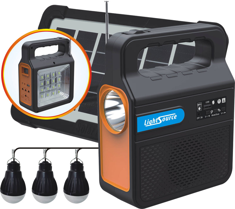 LÁMPARA SOLAR 4W PANEL SOLAR 6V-4W BATERIA 3.2V 6000MA LIFEPO4