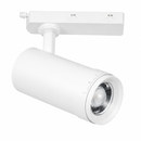 Lámpara Spot De Riel Led Conmutable 20W-25W-30W, Emite 2000Lm-2500Lm-3000Lm, Interruptor Para Elegir Tonalidad De Luz Cct: 30K,40K,60K, Ángulo De Apertura  Ajustable 10-60°, Acabado Blanco.