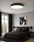 LÁMPARA DE TECHO CON LUZ LED 30W AJUSTE DE TONALIDAD DE LUZ CCT 30K,40K,60K, ACABADO BLACK METAL ACRILICO