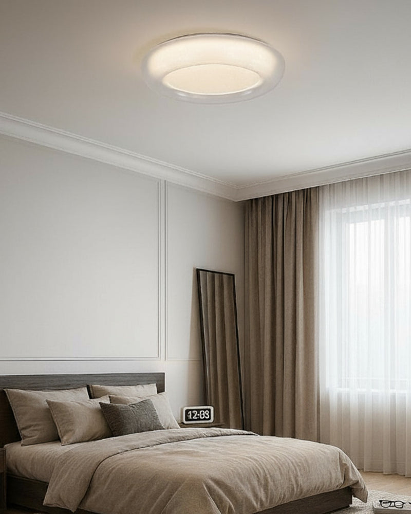 LÁMPARA DE TECHO TIPO PLAFON LED 30W, INTERRUPTOR PARA AJUSTE DE TONALIDAD DE LUZ CCT 30K, 40K,60K, 110-240V, 50-60HZ, GRADO DE PROTECCION IP20, ACABADO BLANCO.