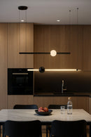 LÁMPARA COLGANTE DECORATIVA CON  LUZ LED 15W ACABADO BLACK / ACRÍLICO METAL