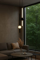 LÁMPARA COLGANTE DECORATIVA LED 15W ACABADO NEGRO/ ACRíLICO METAL