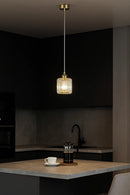 LÁMPARA COLGANTE  CRISTAL K9 DECORATIVA 1XE27-40W ACABADO GOLDEN / CRISTAL METAL