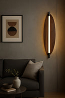 LÁMPARA DE PARED DECORATIVA CON LUZ LED 10W ACABADO BLACK WOOD/ METAL ACRÍLICO