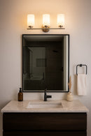 LÁMPARA DE PARED DECORATIVA 3XE27-40W (NO INCLUIDO), ACABADO SATIN NICKEL/ METAL VIDRIO.