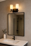 Lámpara De Pared Decorativa 2Xe27-40W (No Incluido) Acabado Black /Metal Vidrio.