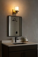 Lámpara De Pared Decorativa 1Xe27-40W (No Incluido) Acabado Golden/ Vidrio Metal.