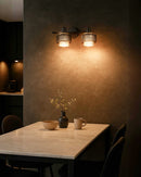 LÁMPARA DE PARED DECORATIVA 2XGU10-50W  ACABADO BLACK GOLD/ MATE METAL