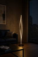 Lámpara de pie con luz led 41w acabado black / metal silicon