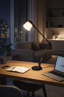 Lámpara De Mesa De Escritorio Decorativa Con Luz Led 6W Acabado Black/ Metal Pc.