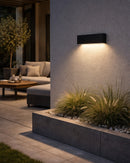 Lámpara de pared decorativa exterior con luz led 10W acabado gray/aluminio.