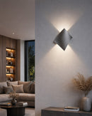 Lámpara de pared interior o exterior decorativa con luz led 11W acabado dark gray/aluminio.