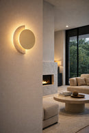 Lámpara De Pared Decorativa Con Luz Led 8W Acabado Dorado/Travertino.