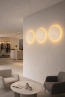 Lámpara De Pared Decorativa Con Luz Led 12W Acabado Travertino.