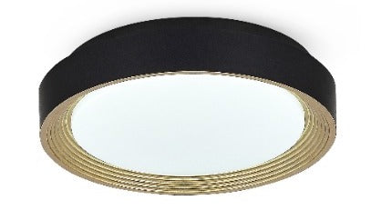 LÁMPARA DE TECHO TIPO PLAFON LED 28W, INTERRUPTOR PARA AJUSTE DE TONALIDAD DE LUZ CCT 30K, 40K,60K, 110-240V, 50-60HZ, GRADO DE PROTECCION IP20, ACABADO  NEGRO.