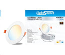 Lámpara Tipo Panel Led Empotrable 9W cct:27K,30k,35K,40k,60k  Dimeable Acabado Blanco.